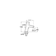Fluent Mitigeur Temporise Eco 2L/Min - ROCA A5A4B24C00 