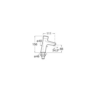 Fluent Mitigeur Temporise Eco 2L/Min - ROCA A5A4B24C00 