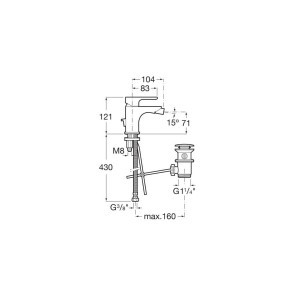 L20 Mitigeur Bidet Nf - A5A6A09C00 ROCA 