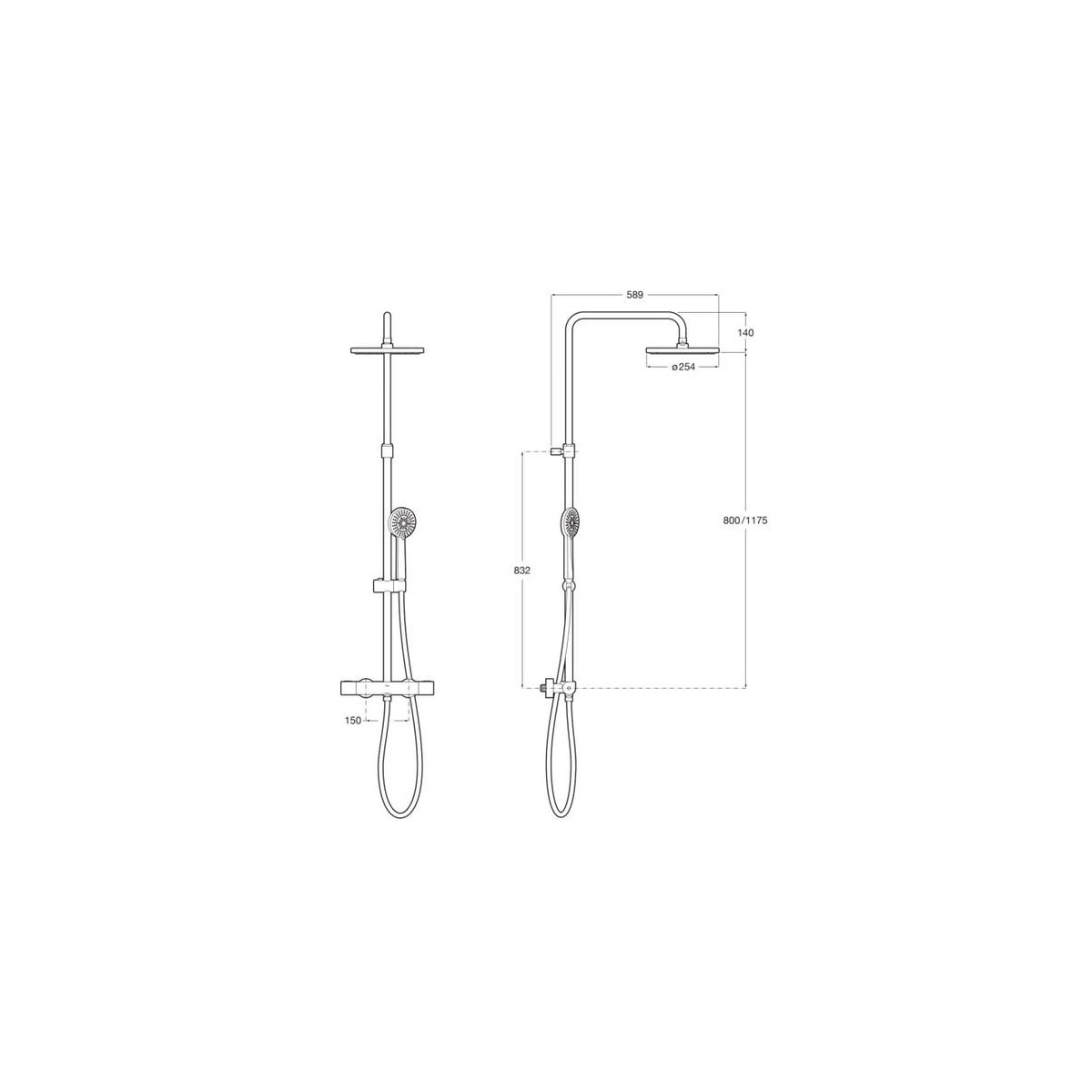 Even-T Round Colonne De Douche - ROCA A5A9A2EC00 