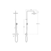 Even-T Round Colonne De Douche - ROCA A5A9A2EC00 