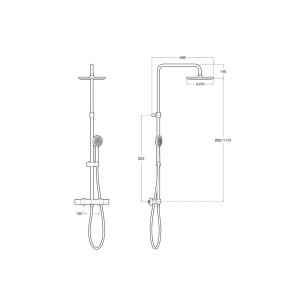 Even-T Round Colonne De Douche - ROCA A5A9A2EC00 