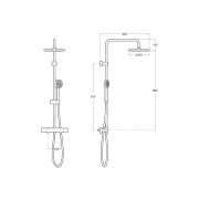 Even-T Round Colonne De Douche Rose Gold - ROCA A5A9A2ERG2 