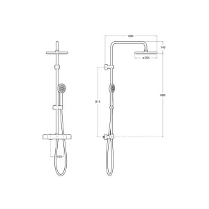 Even-T Round Colonne De Douche Rose Gold - ROCA A5A9A2ERG2 