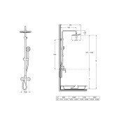 Victoria-m plus colonne de douche téléscopique chromé - ROCA A5A9A4FC00 