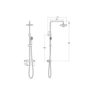 Victoria-T Basic Colonne Douche Noir Mat - ROCA A5A9F18NB0 