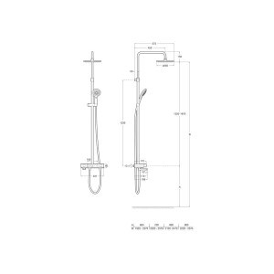 Index-t switch colonne bain-douche 3 voies chromé - ROCA A5A9H09C00 