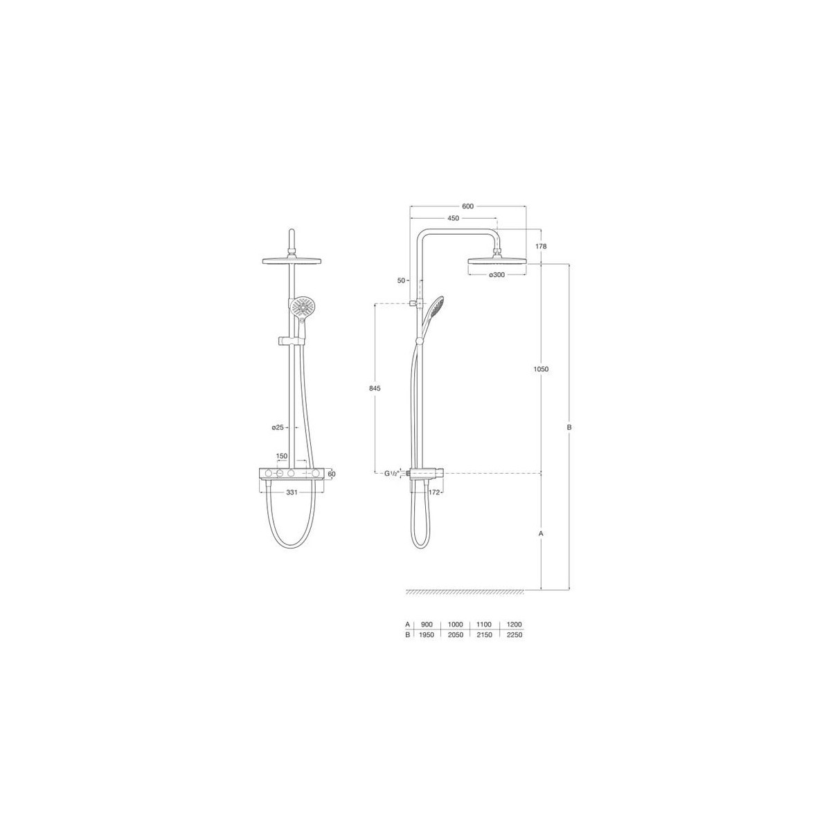 Index-t switch colonne douche 3 voies chromé - ROCA A5A9J09C00 