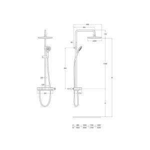 Index-t switch colonne douche 3 voies chromé - ROCA A5A9J09C00 