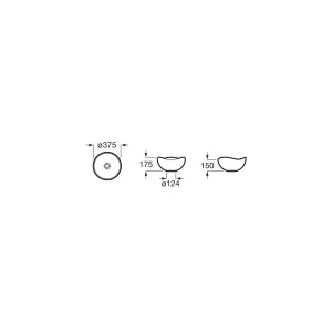 Ohtake vasq ø375 x175 mm blanc brillant - ROCA A327A15000 