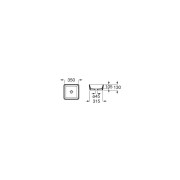 Optica vasque à poser square 350x350mm blanc mat - ROCA A327B12620 
