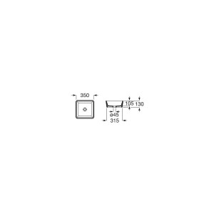 Optica vasque à poser square 350x350mm blanc mat - ROCA A327B12620 