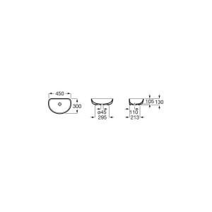 Optica vasque à poser 450x300 mm blanc brillant - ROCA A327C10000 