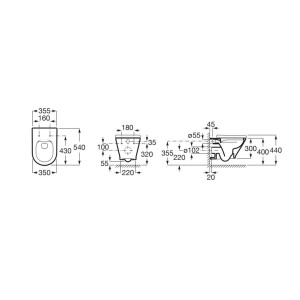 The Gap Round Pack Wc Susp Riml Slc Blc - ROCA A34H0N5001 