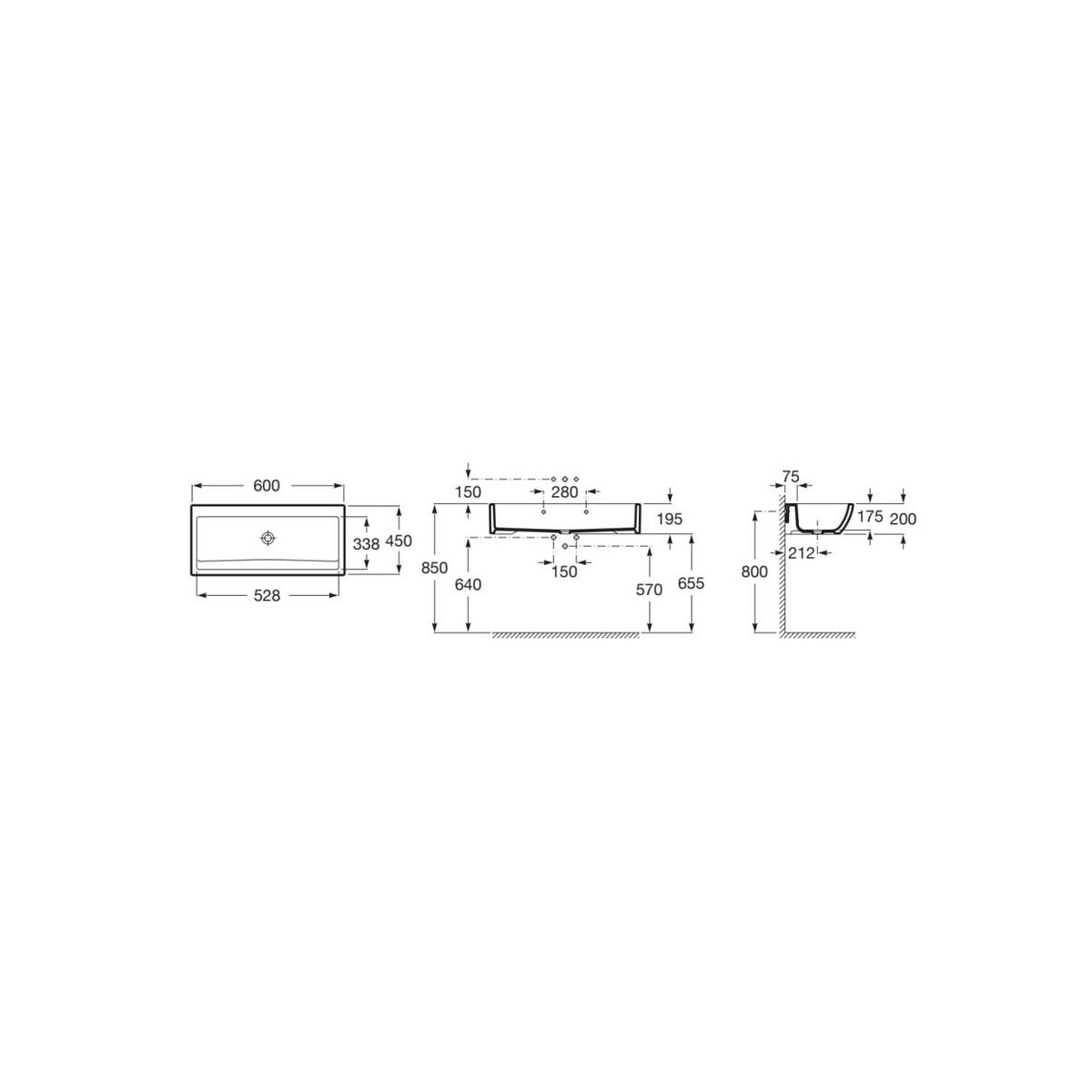 Access Lavabo Espaces Publics 600X450 Blanc - ROCA A368PB9000 