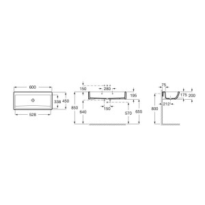 Access Lavabo Espaces Publics 600X450 Blanc - ROCA A368PB9000 