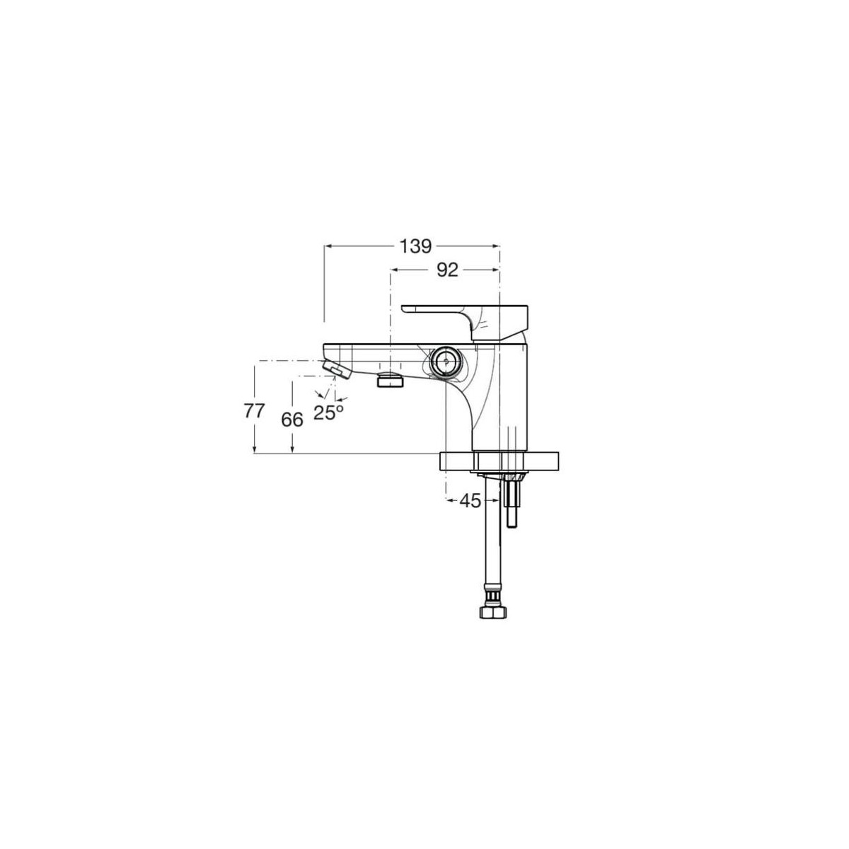 L20 Mitigeur Bain A Poser Monotrou Chrome Nf - A5A0509C00 ROCA 