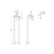 Carmen Mel B/D Colonne +Douchette - A5A274BC00 ROCA 