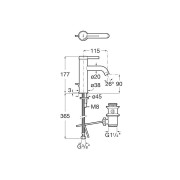 Ona mitigeur de lavabo avec vidage auto blanc mat - ROCA A5A309EB00 
