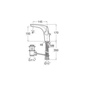 Insignia Mitigeur Lavabo Avec Tirette - A5A333AC00 ROCA 