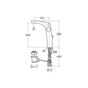 Insignia Mitigeur Lavabo A Bec Haut Avec Tirette - A5A343AC00 ROCA 