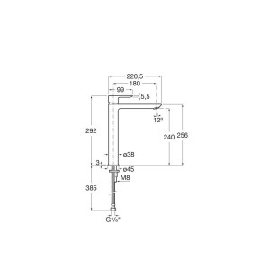 Cala mitigeur lavabo "xl" bec haut mural corps lisse cold start blanc mat - ROCA A5A346EB00 