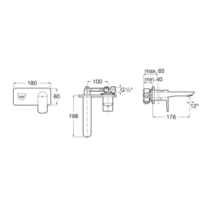 Cala Mitigeur Lavabo Mural A Encastrer-Roca A5A356Ec00 