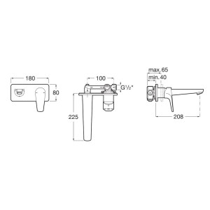 Atlas Mitigeur Pour Lavabo À Encastrer - ROCA A5A3590C00 