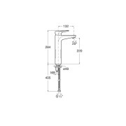 Atlas Mitigeur Lavabo À Bec Haut Corps Lisse Avec Cold Start - A5A3790C00 ROCA 
