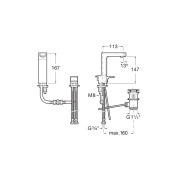 L90 Mitigeur Lavabo Manette Laterale Vidage Automotique - ROCA A5A3801C00 