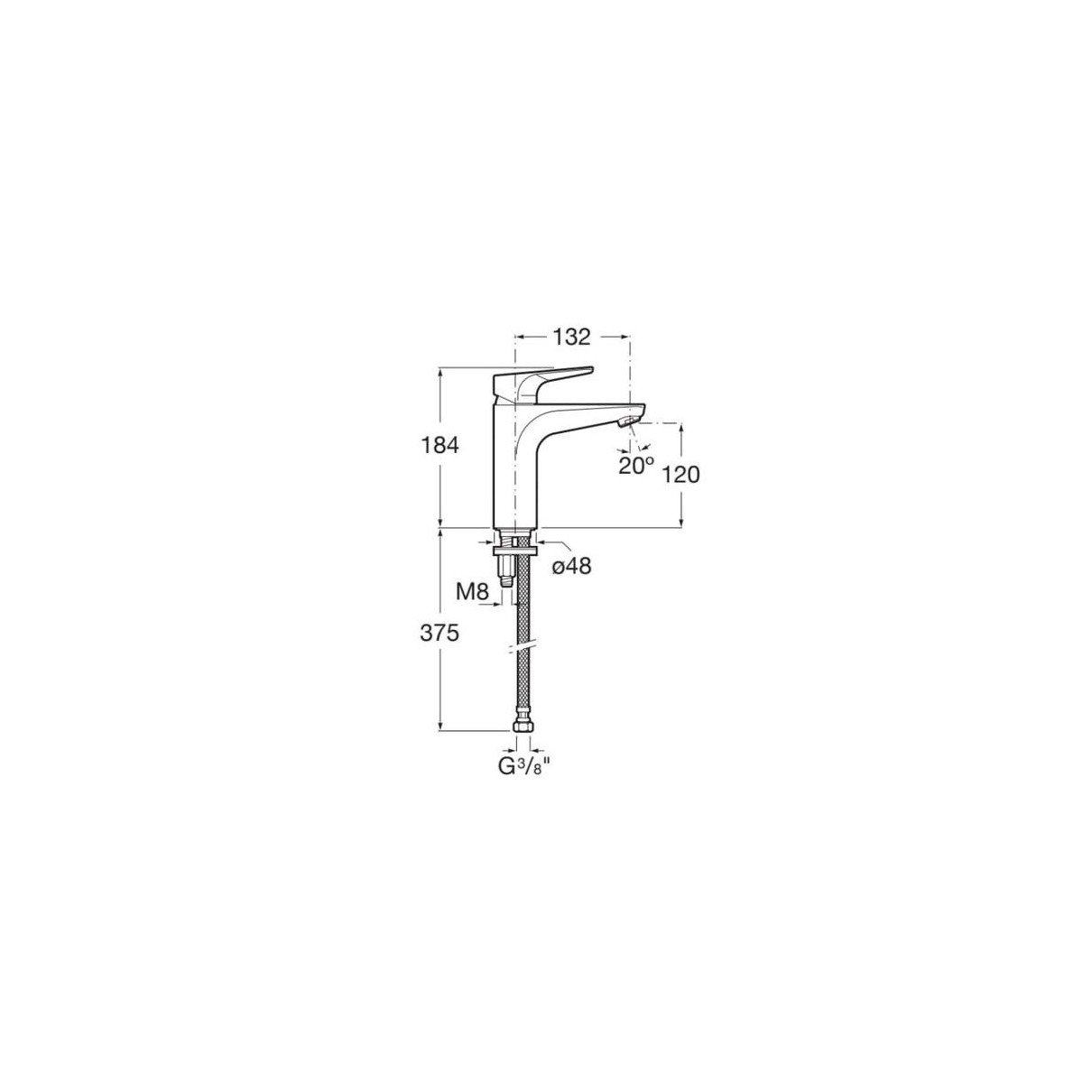 Atlas Mitigeur Lavabo Mezzo Corps Lisse Avec Cold Start - ROCA A5A3990C00 