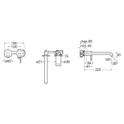 Ona mitigeur lavabo monotrou à encastrer pvd acier inoxydable - ROCA A5A459ESM0 