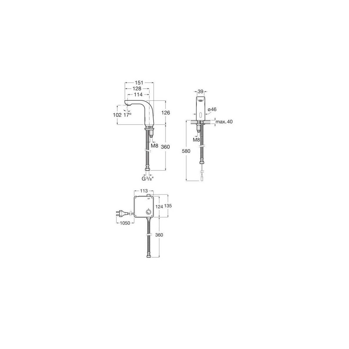 L20-E  Robi Électronique Temp Réglable Alim Par Piles - ROCA A5A5309C00 