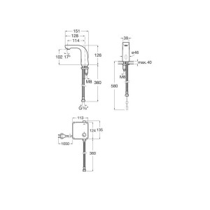 L20-E  Robi Électronique Temp Réglable Alim Par Piles - ROCA A5A5309C00 