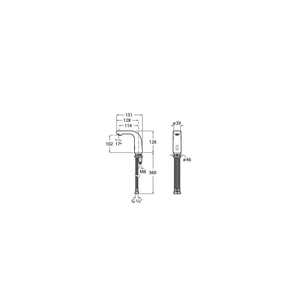 Robinet Electronique Dc L20 (Batterie) - A5A5609C00 ROCA 