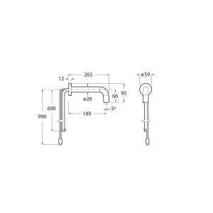 Loft-E Robinetterie Electronique A Encastrer Lavabo (Piles) - ROCA A5A5643C00 