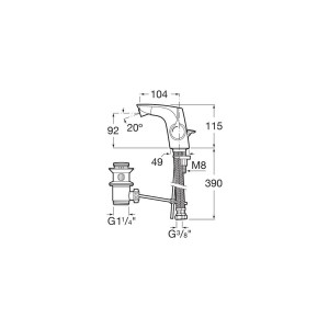 Insignia Mitigeur Bidet Avec Tirette - A5A603AC00 ROCA 