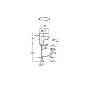 Victoria plus mitigeur de bidet avec vidage automatique - ROCA A5A604FC00 