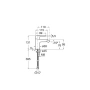 Cala mitigeur bidet sans vidage blanc mat - ROCA A5A626EB00 