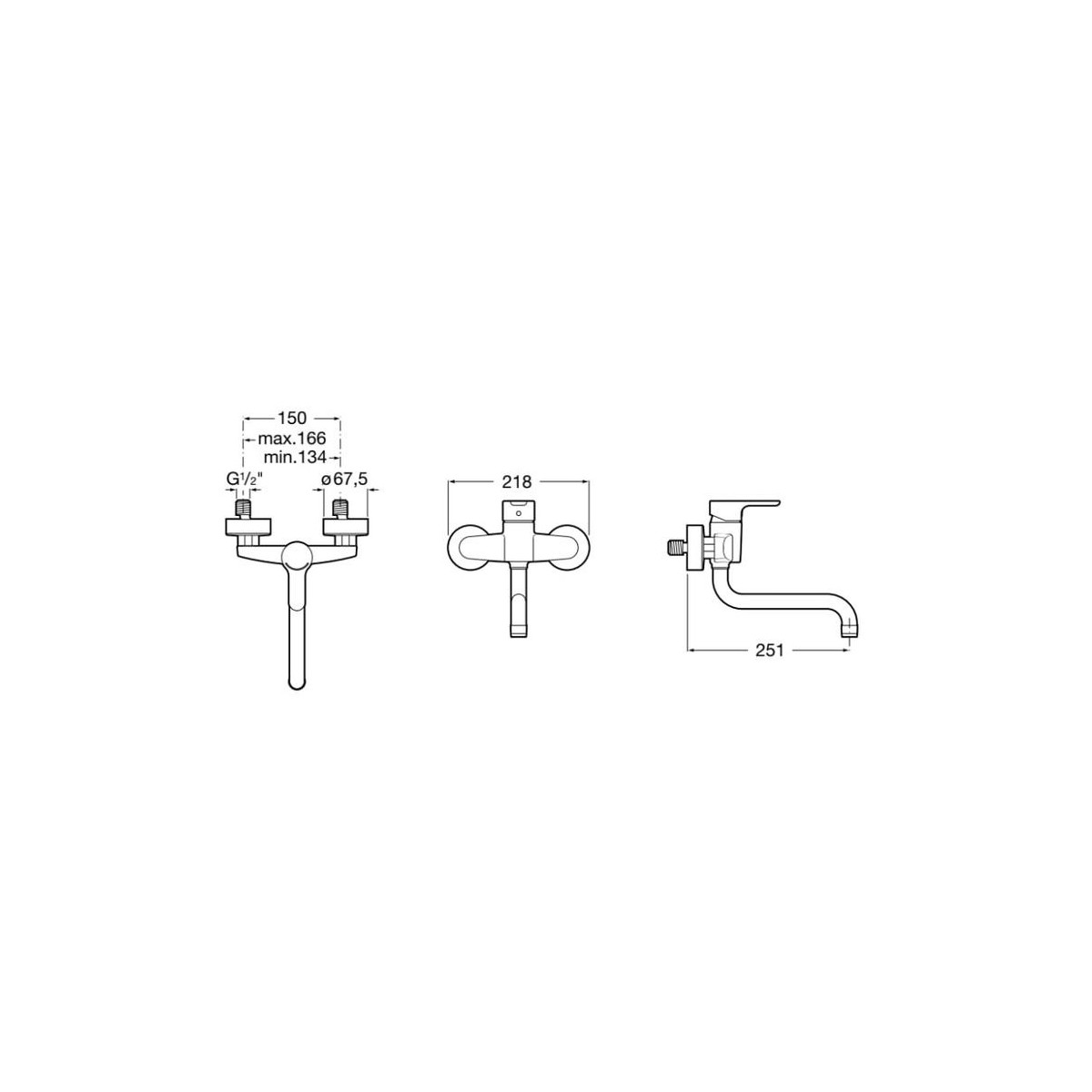 L20 Mitigeur Mural Evier Bec Mobile Chrome Nf - A5A7609C00 ROCA 