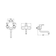 L20 Mitigeur Mural Evier Bec Mobile Chrome Nf - A5A7609C00 ROCA 