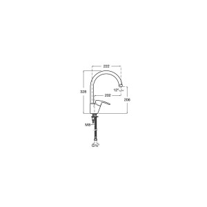 Monodin-N Mit. Evier Bec Tube - A5A8498C00 ROCA 