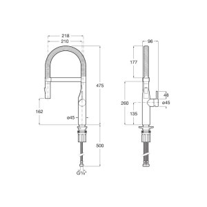 Glera Pro Avec Douchette Extractible (Ressort)-Roca A5A884Dc00 