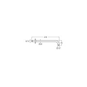 Bras mural pour pomme de douche l400 mm graphite brossé - ROCA A5B0250GM0 
