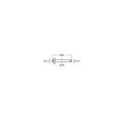 Bras plafond pour pomme de douche l200 mm graphite brossé - ROCA A5B0550GM0 