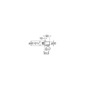 Coude mural rond 1/2" pour raccordement flexible de douche graphite brossé - ROCA A5B1450GM0 