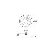 Rainsense Pomme Douche Ronde 200Mm Metal - ROCA A5B2950C00 