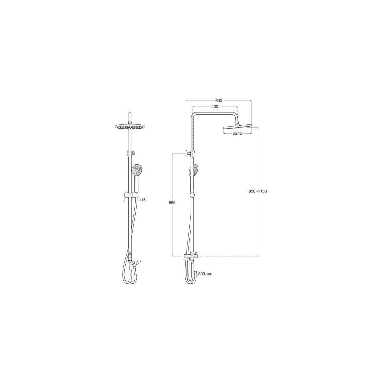 Victoria Connect Colonne D Téléscopique-Roca A5B9M61C00 