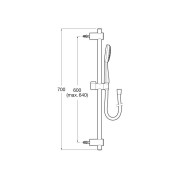 Stella kit avec barre, douchette ø100, flexible chromé - ROCA A5BC413C00 