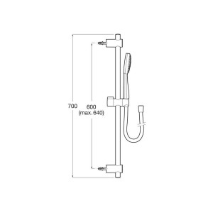 Stella kit avec barre, douchette ø100, flexible chromé - ROCA A5BC413C00 